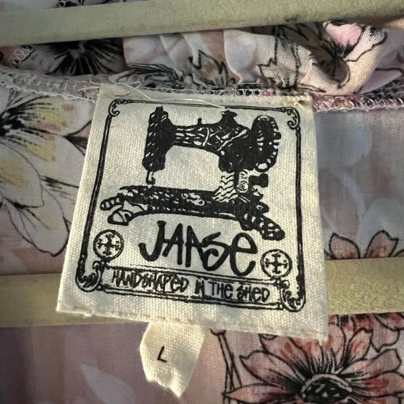 Jaase Chantal Lily Boho Floral Ruffle Maxi‎ Dress Size Large Cottage Corr - Picture 12 of 12